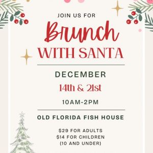 Old Florida Fish House Brunch Buffet with Santa