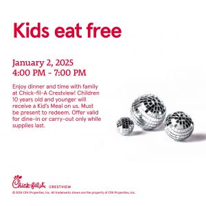 Chick-fil-a Crestview Kid's Eat Free Night