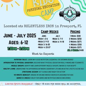 Relentless Iron Freeport Kids Physical Fitness Camp