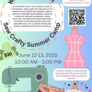 Walton County 4-H Sew Crafty Summer Camp