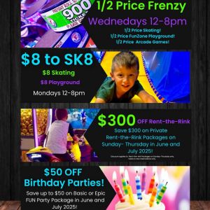 Fort SK8 Family Fun Center Summer Specials