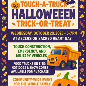 Ascension Sacred Heart Bay Touch-A-Truck Halloween Trick or Treat