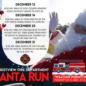 Crestview Fire Department Santa Run