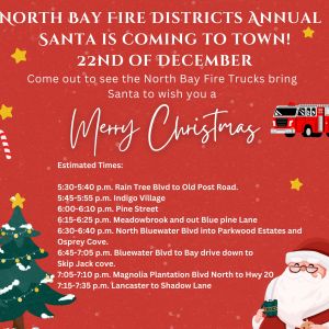 North Bay Fire District Niceville "Santa Through the District"