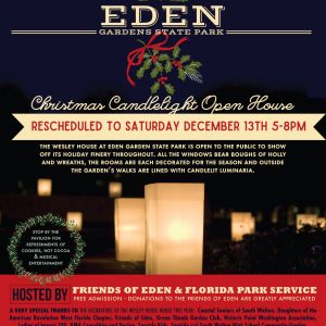Eden Gardens State Park Christmas Candlelight Open House