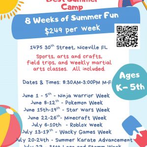 CD Williamson Karate Niceville Summer Camp