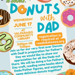 Valparaiso Library Donuts with Dad