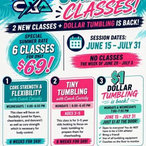 Coastal Xtreme Athletics Panama City $1 Tumbling Classes & Summer Specialty Classes