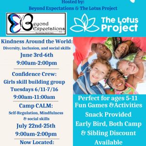 Beyond Expectations Counseling Services and The Lotus Project: Summer Programs