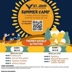 St. John's Catholic Academy Summer Camp