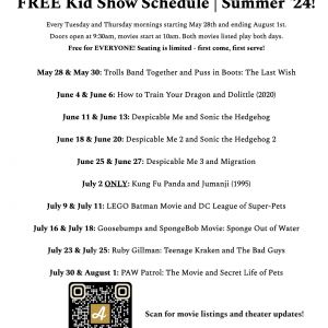 Marquis Cinema 10 Crestview Free Kids Summer Movies
