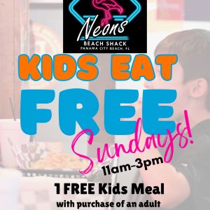 Neons Beach Shack Kids Eat Free Sundays